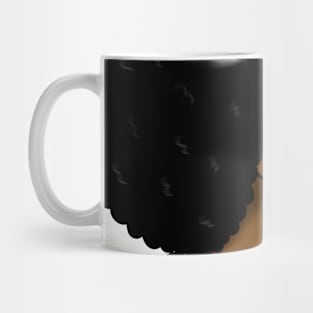 cute afro hair girl digital art Mug